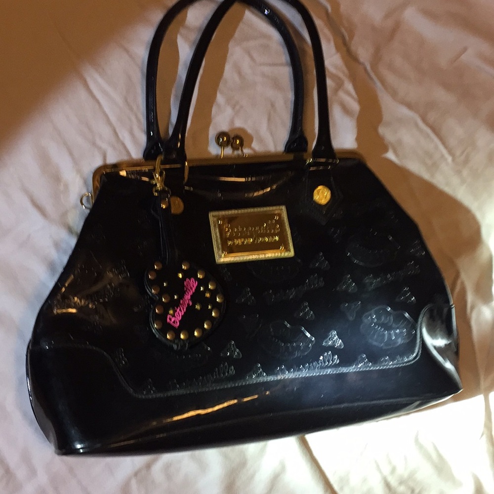 Oversize Betsy Johnson black bag